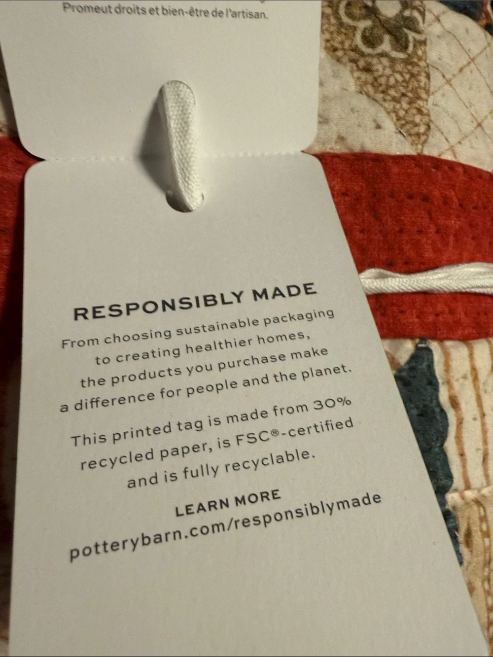 Pottery Barn Emerson Patchwork Quilted King Sham Red/Multi Cotton 36” x 20”